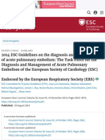 2014 ESC Guidelines on the diagnosis and management of acute pulmonary embolism | European Heart Jou