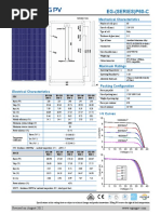 Carte Tehnica Panou Fotovoltaic Cu Celule Policristaline Eging 250 W