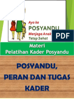 Posyandu, Peran & Tugas Kader