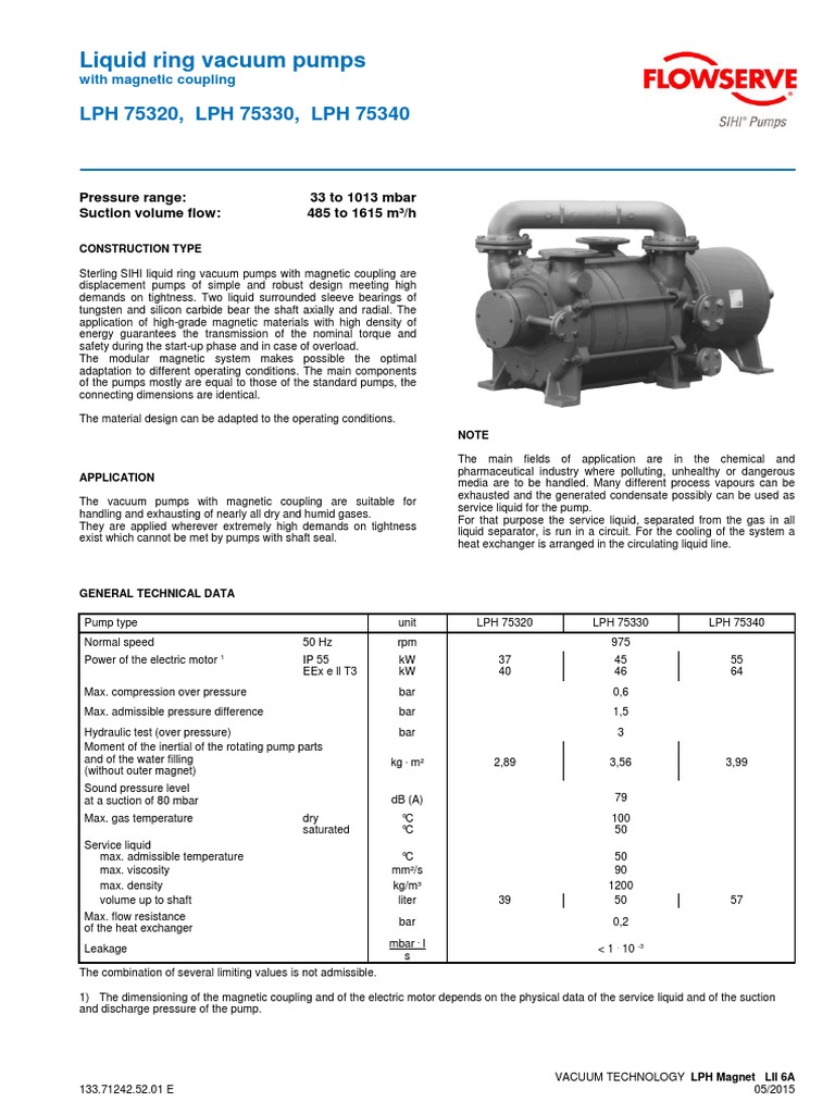 TC Fls Sihi LPH 75000 Mag en PDF Pump Vacuum