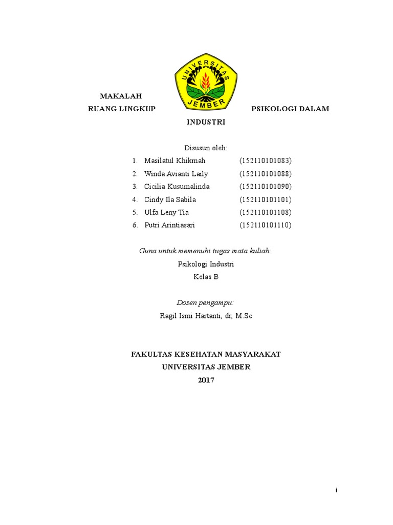 Makalah Psikologi Industri