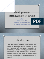 Blood Pressure Management in Stroke Journal Reading