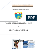 Plan de Recuperacion UGEL San Martín