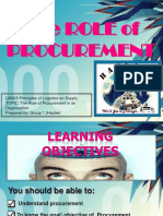 The ROLE of Procurement