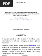 Formação de Professores de Matemática