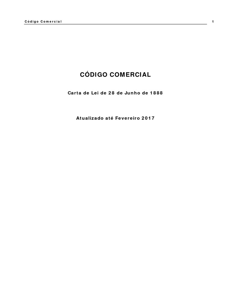 Código Comercial Português Atualizado | PDF | Casamento | Portugal