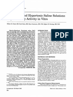 Physiologic and Hypertonic Saline Solutions Impair Ciliary Activity in