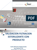 Validacion Filtracion Esterilizante Con Producto PDF