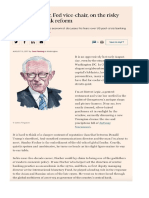 Stanley Fischer, Fed vice-chair, on the risky business of bank reform, Fuente FT