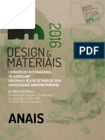 Anais Do 1º Congresso Internacional - Workshop Design & Materiais PDF
