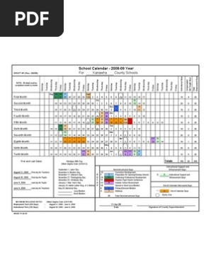 Kanawha County Schools 08-09 Calender | PDF | Festival | Public Holiday