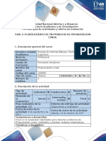 Guía de Actividades y Rubrica de Evaluación - Fase 2 - Redactar Un Problema de Programación Lineal