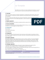 Business Case Template: 1. Executive Summary