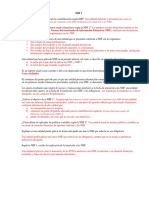 NIIF 1: Punto de partida contabilización NIIF