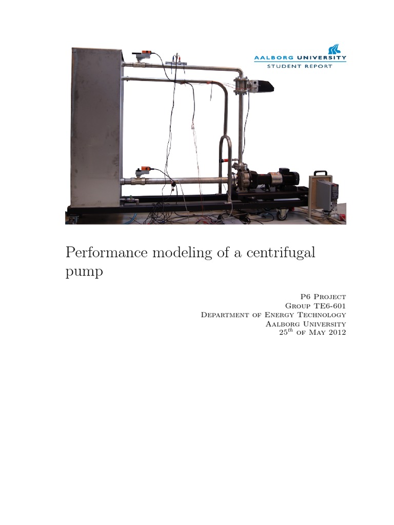 Performance Modeling of A Centrifugal Pump PDF | PDF | Turbomachinery ...