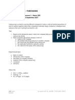 JLD 31302 - Purchasing: Group Assignment 1 - Marks 20% Due Date: 14 September 2017