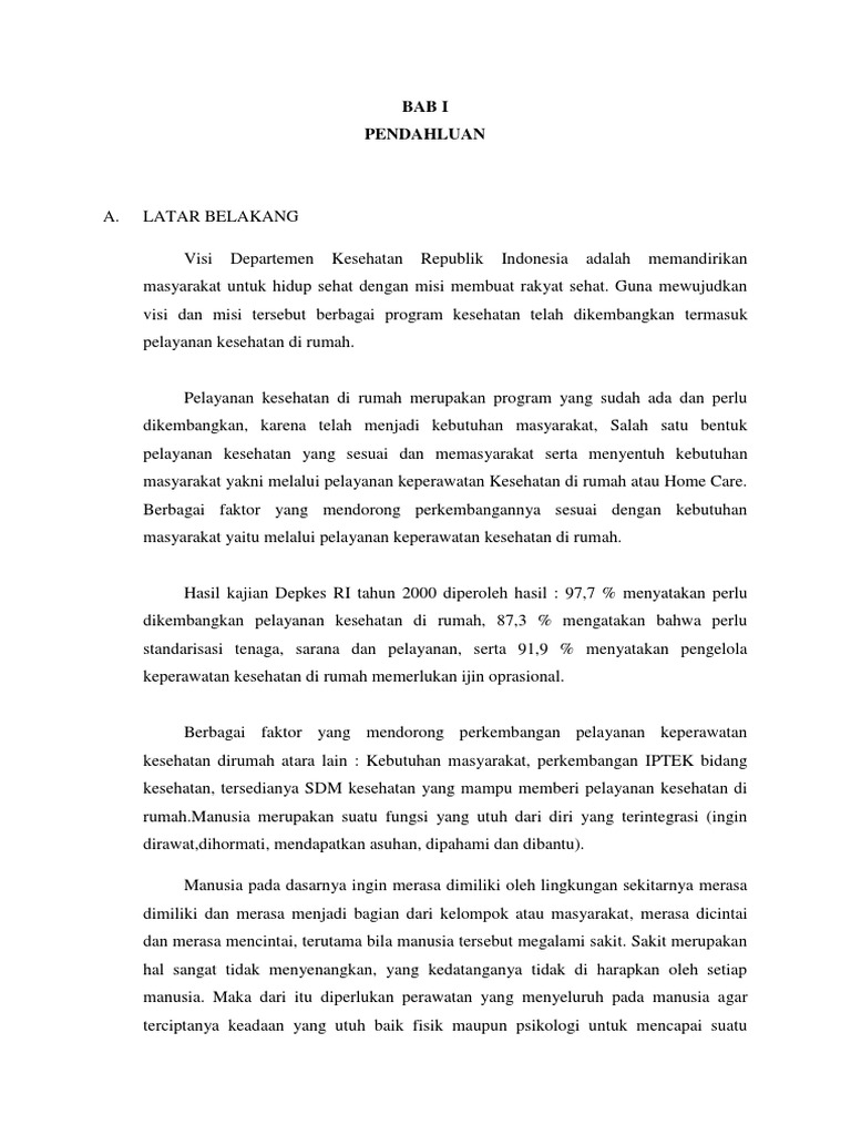 Contoh Proposal Home Care Lansia