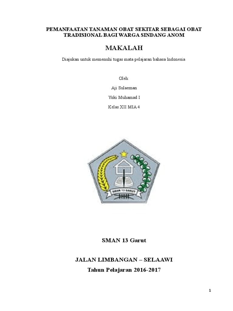 Karya Ilmiah Pengobatan Tradisional
