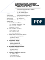 Usulan Susunan Pengurus PPNI Komisariat Rumah SakitTentara TK - IV Samarinda 2017-2022