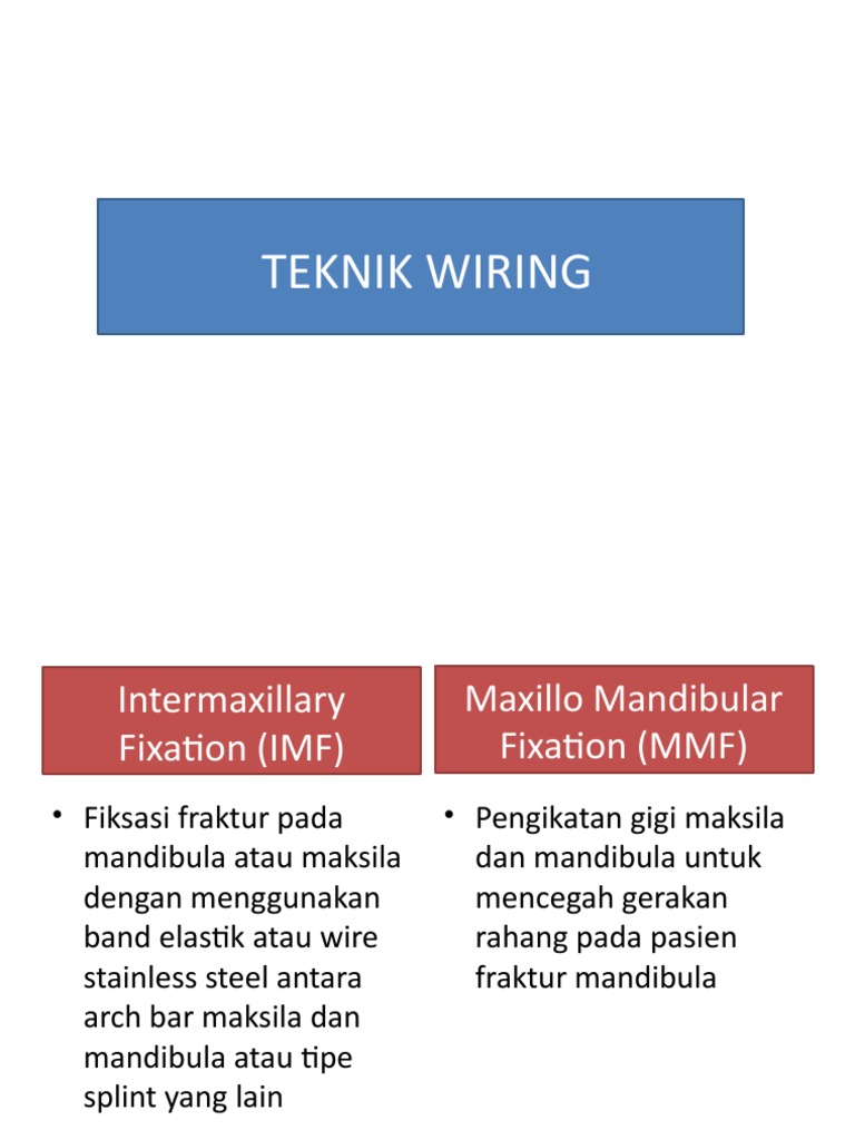 Teknik Intermaxillary Wiring Gigi | PDF