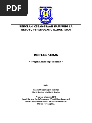 kertas cadangan projek lanskap