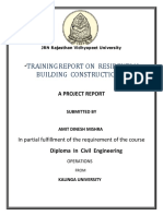 Training Report On Residential Building Construction