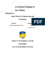 Inhouse Practical Training Data Mining: Submitted Amity School of Engineering and Technology