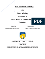 Inhouse Practical Training: Submitted Amity School of Engineering and Technology