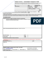 HBS Assessment Feedback Form Individual