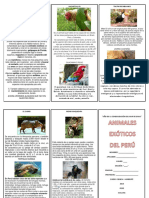 Animales exóticos del Perú