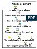 The Needs of A Plant 1