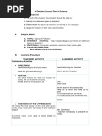 Download A Detailed Lesson Plan in Science POLLUTION by Son Dulay SN358497946 doc pdf