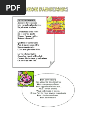 Chanson Facile A Parodier Pour Anniversaire