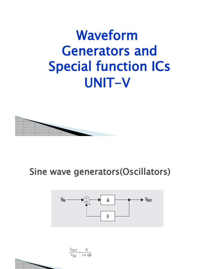 EC6404 Linear Integrated Circuits Lecture Notes Unit 5 | PDF ...