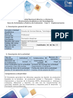 Guía de Actividades y Rubrica de Evaluacion - Fase 2 - Implementacion.