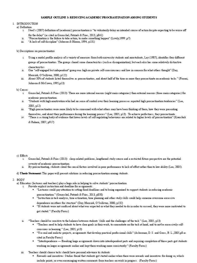 Research topic about procrastination image