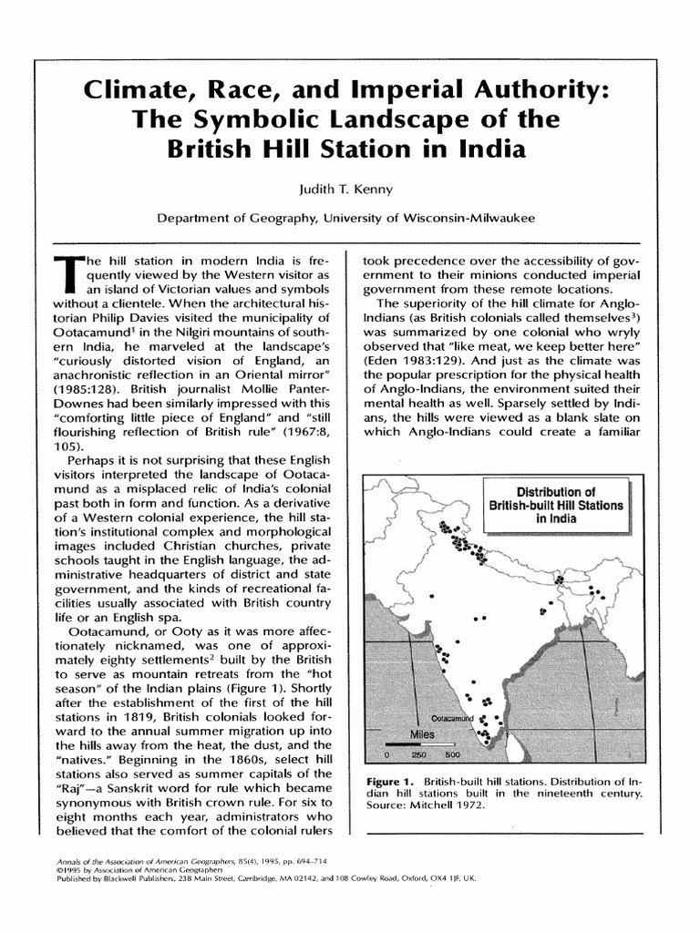 KENNY, J. Climate, Race, and Imperial Authority. The Symbolic Landscape ...