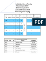 Class Time Table For I Sem M.tech Machine Learning & Computing