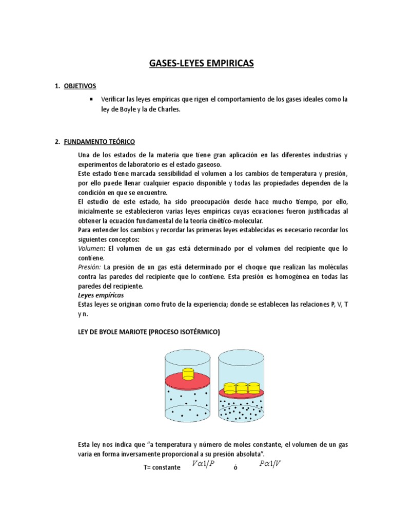 Leyes de Gases: Boyle y Charles | PDF | Gases | Cantidades fisicas