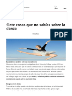 Siete cosas que no sabías sobre la danza