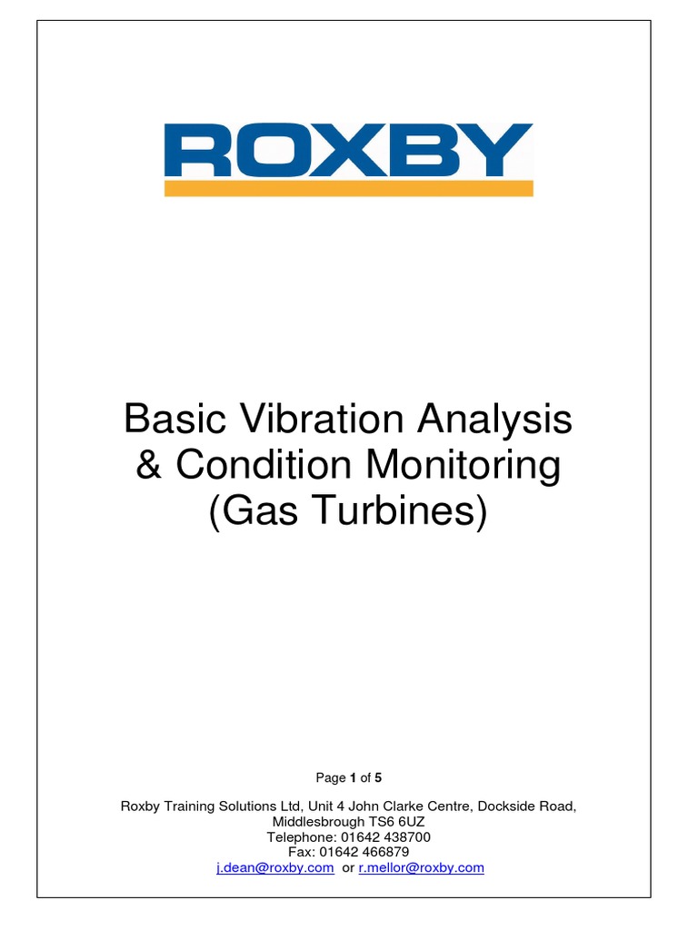 Basic Vibration Analysis Course Overview | PDF | Jet Engine | Gases