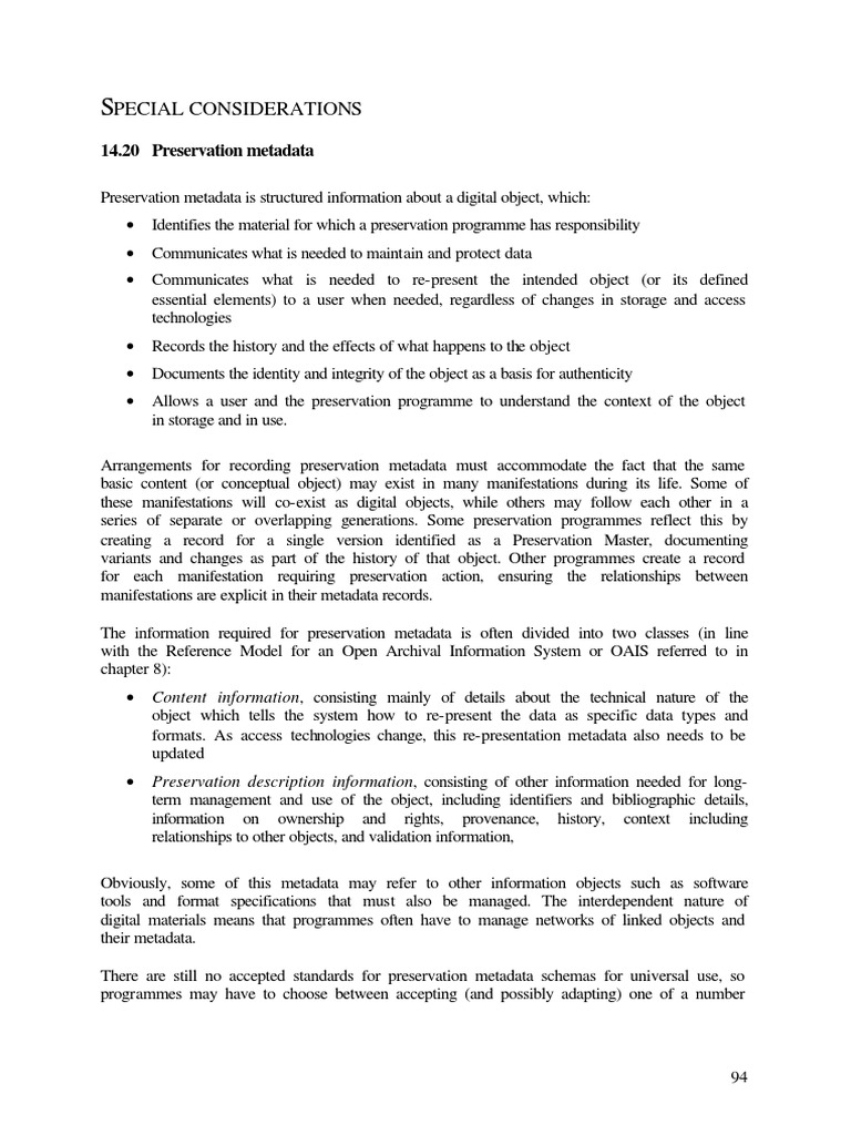 Understanding Preservation Metadata | PDF | Metadata | Preservation ...