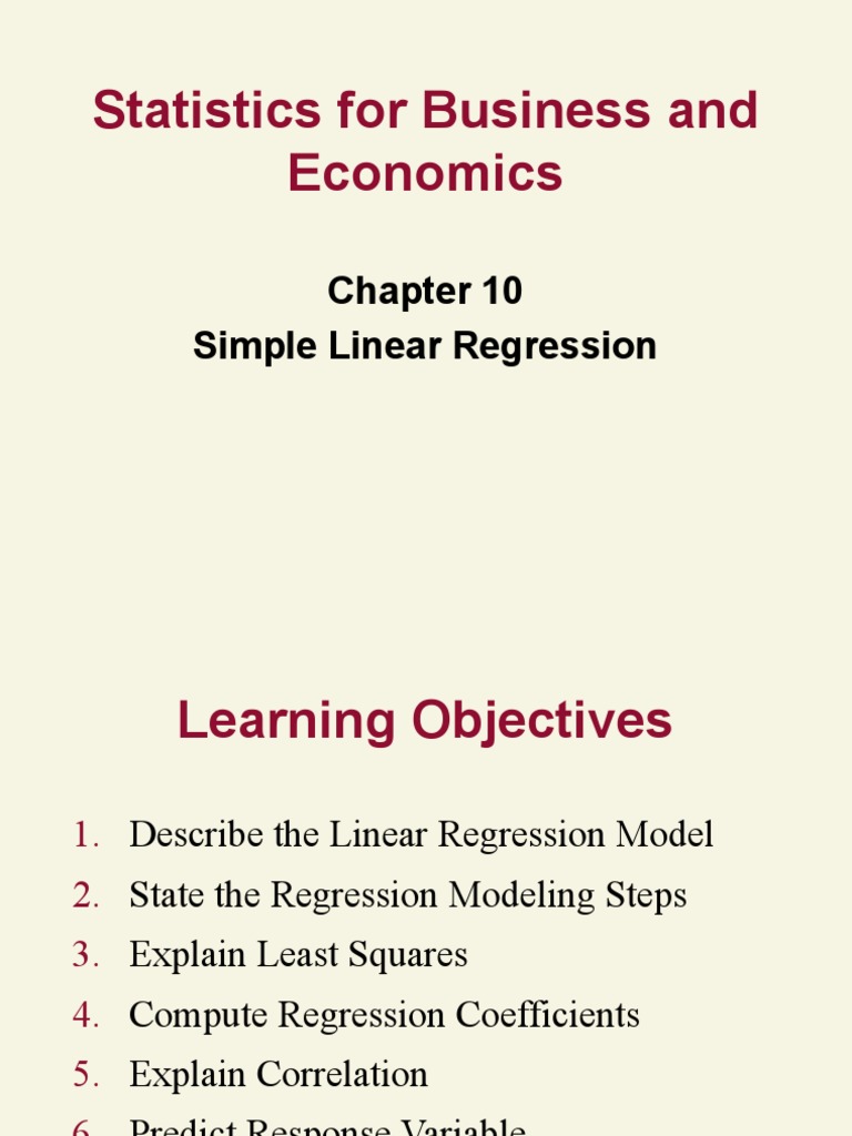 Sbe10 10 Simple Regression | PDF | Errors And Residuals | Regression ...