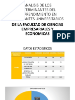 Analisis de Los Determinantes Del Emprendimiento en Estudiantes