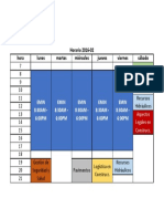 Hora Lunes Martes Miércoles Jueves Viernes Sábado Horario 2016-02