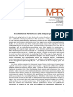 MPR 8 Editorials (JG and MDD) Guest Editorial Performance and Analysis Special Issue