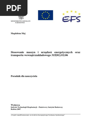 Stosowanie Maszyn I Urządzeń Energetycznych Oraz Transportu