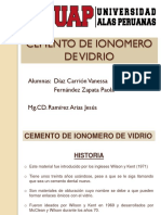 Cemento de Ionomero de Vidrio Exposicion