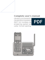 Manual Telefono AT&T CRL82212