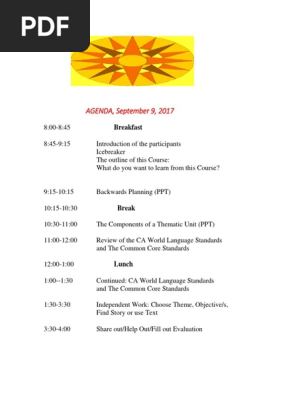 agenda dia 1 english